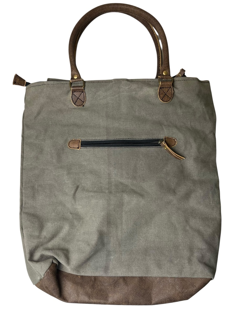 Myra Bag NEW Stardom Canvas Tote Bag w/ Leather Star Patches & Trim - Picture 4 of 11